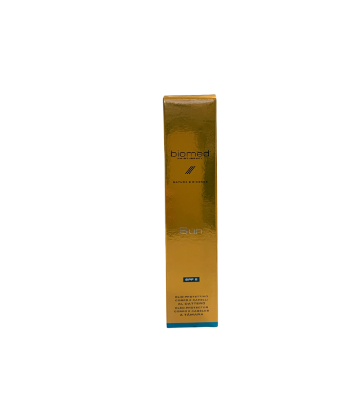 BIOMED SUN Aceite protector SPF8 cabello y cuerpo con dátil